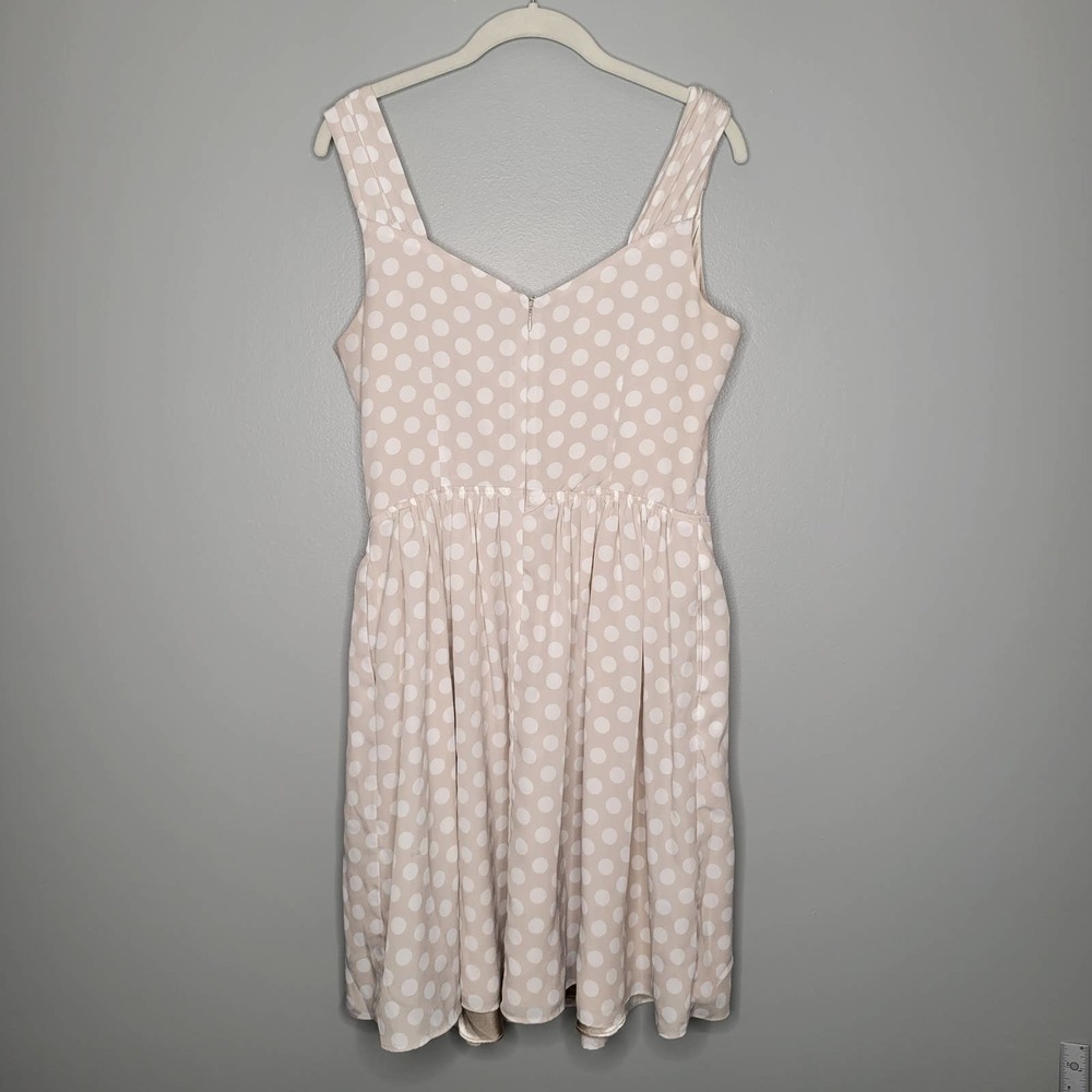 Express Cream Polka Dot Mini Dress - Picture 2 of 14